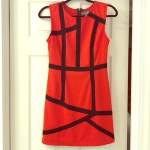 Orange and black dress